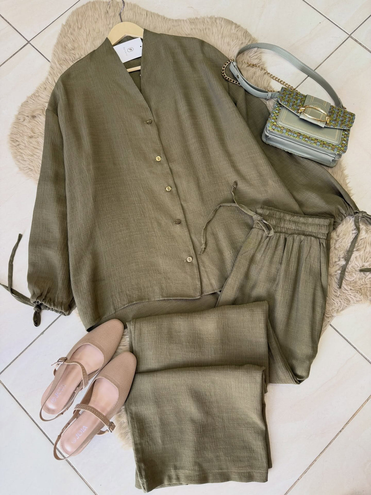 CH - 6139 - Textured Crush Urban Co-Ord Set - Saimwear