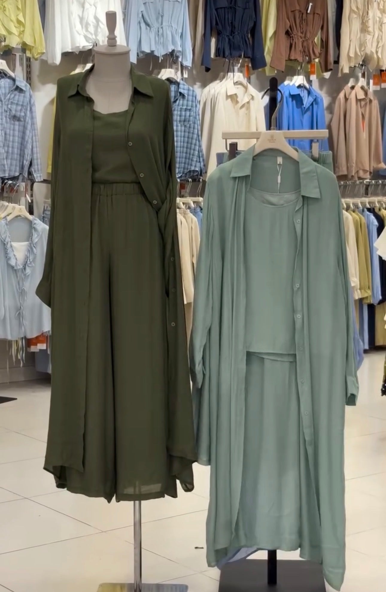 CH-6103 3 Pcs Breeze Linen Crinkle Co-Ord Set - Saimwear