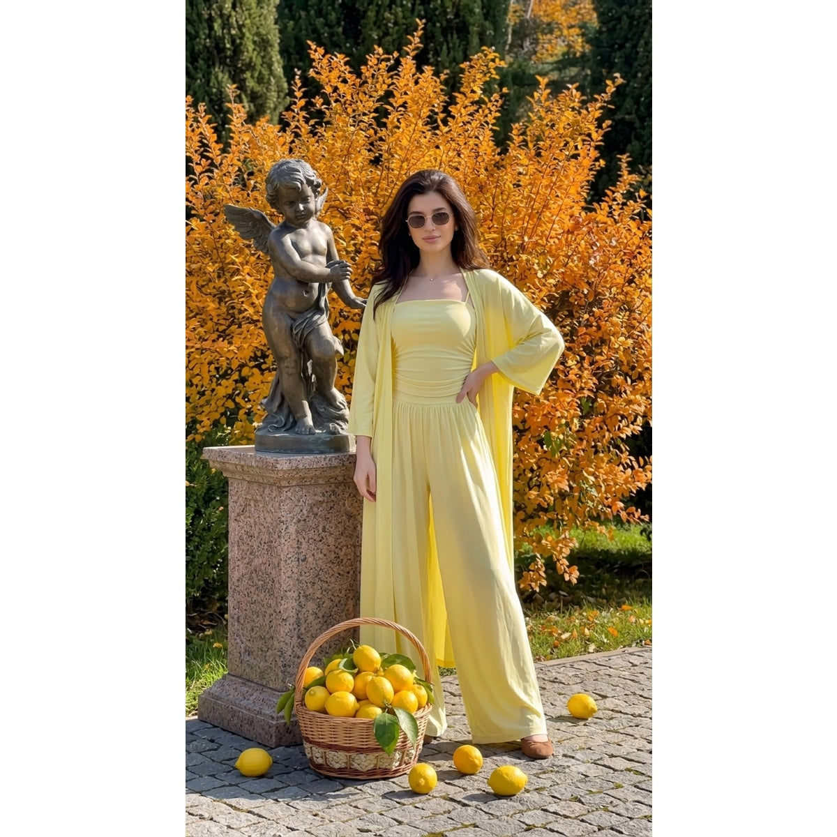 CH - 6088 Summer Flow 3-Piece Co-ord Set - Saimwear