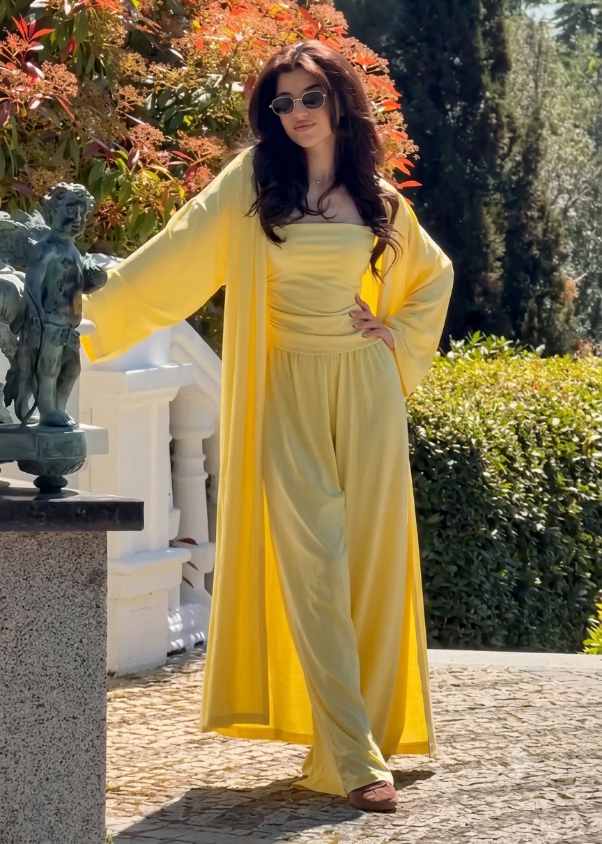 CH - 6088 Summer Flow 3-Piece Co-ord Set - Saimwear