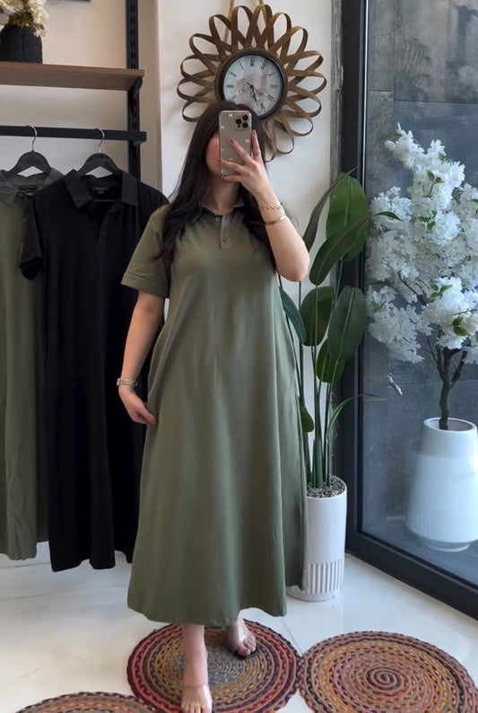 CH 6075 Collar Style Long Top - Saimwear