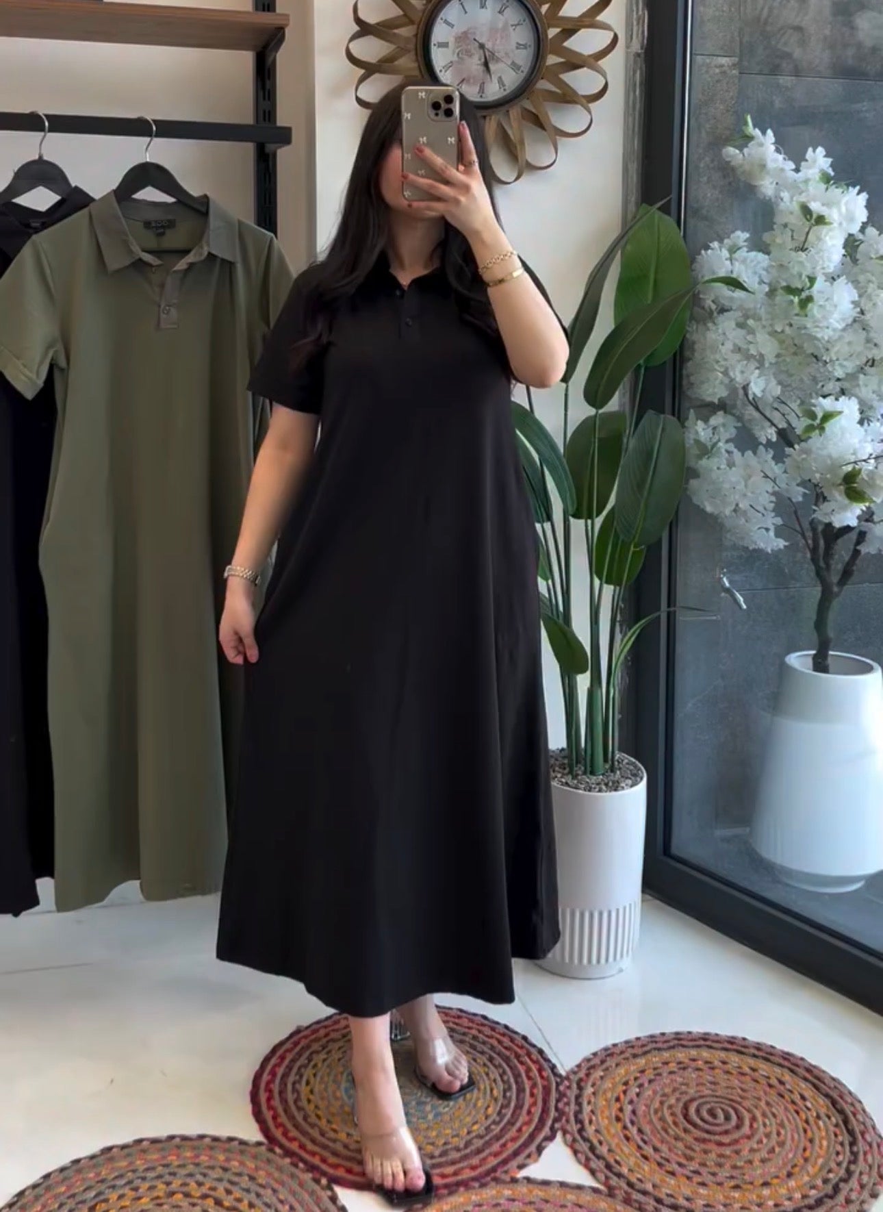CH 6075 Collar Style Long Top - Saimwear