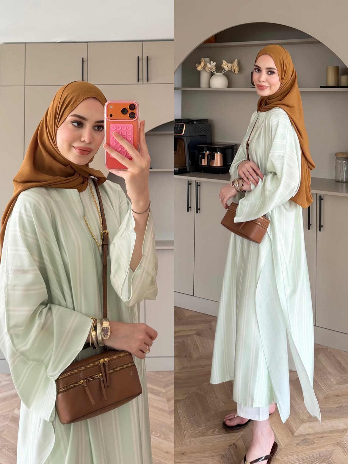 CH - 6119 - Striped Silk Outfit | Saimwear