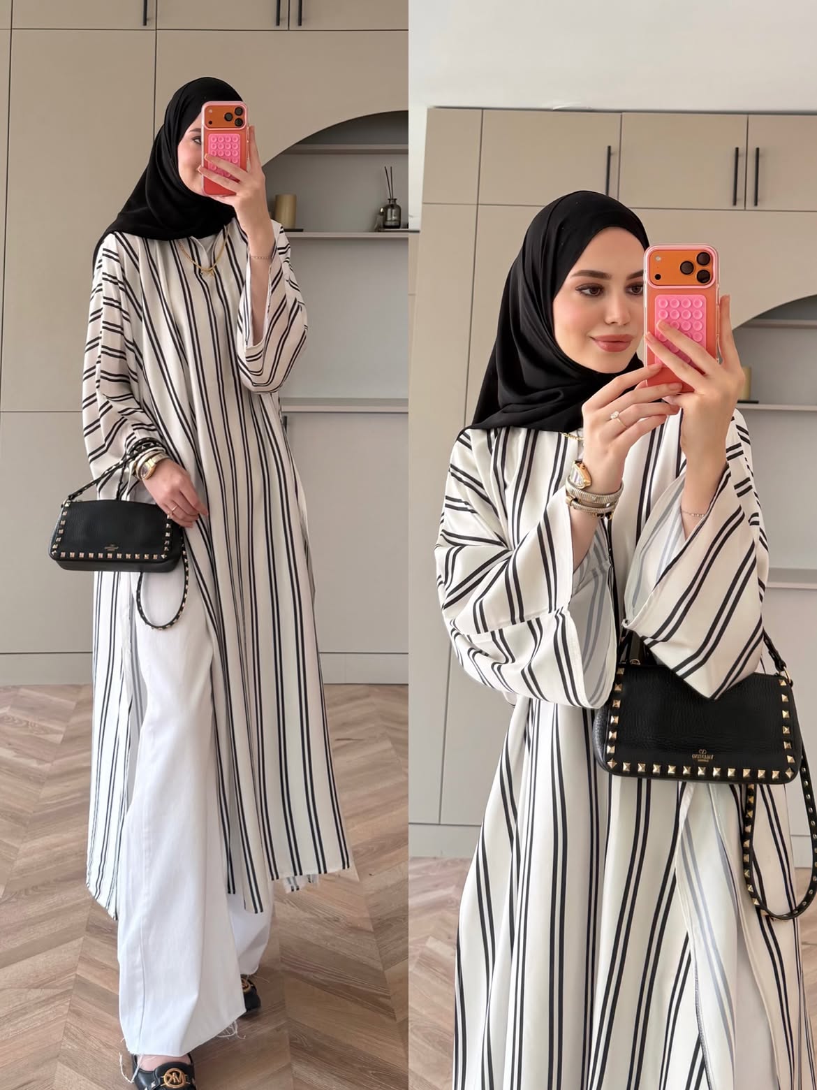 CH - 6119 - Striped Silk Outfit | Saimwear