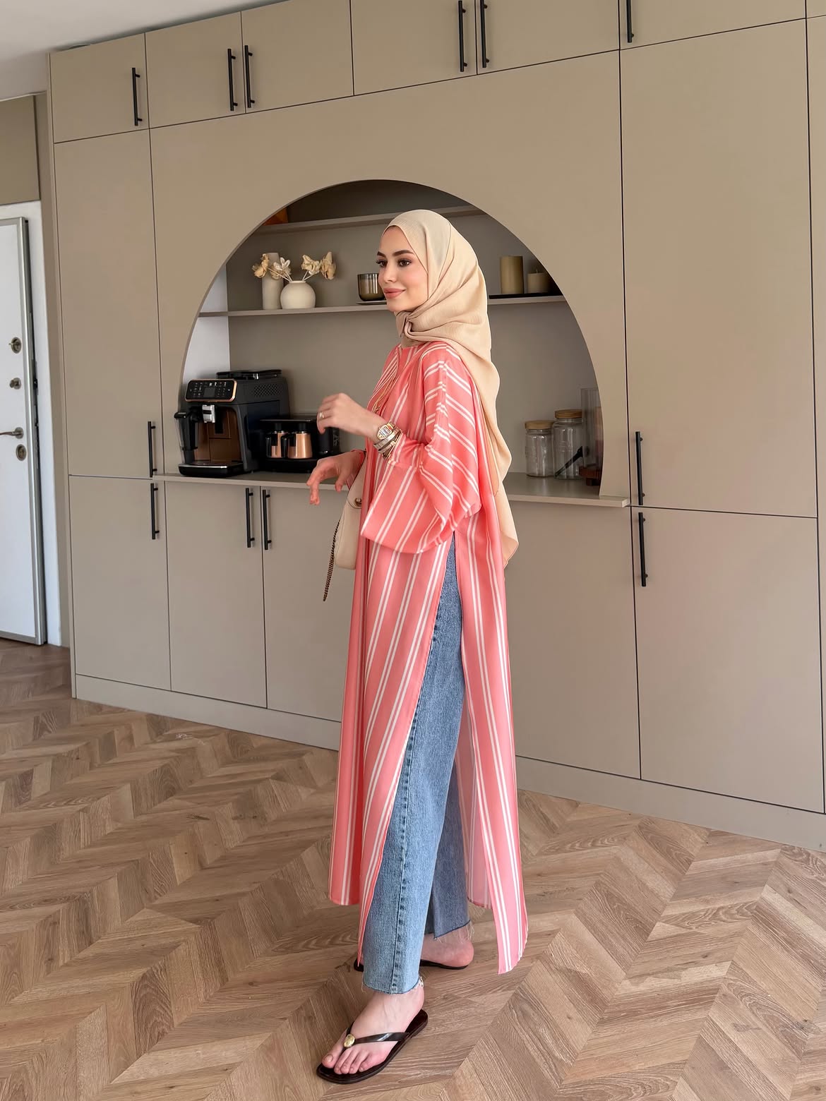 CH - 6119 - Striped Silk Outfit | Saimwear