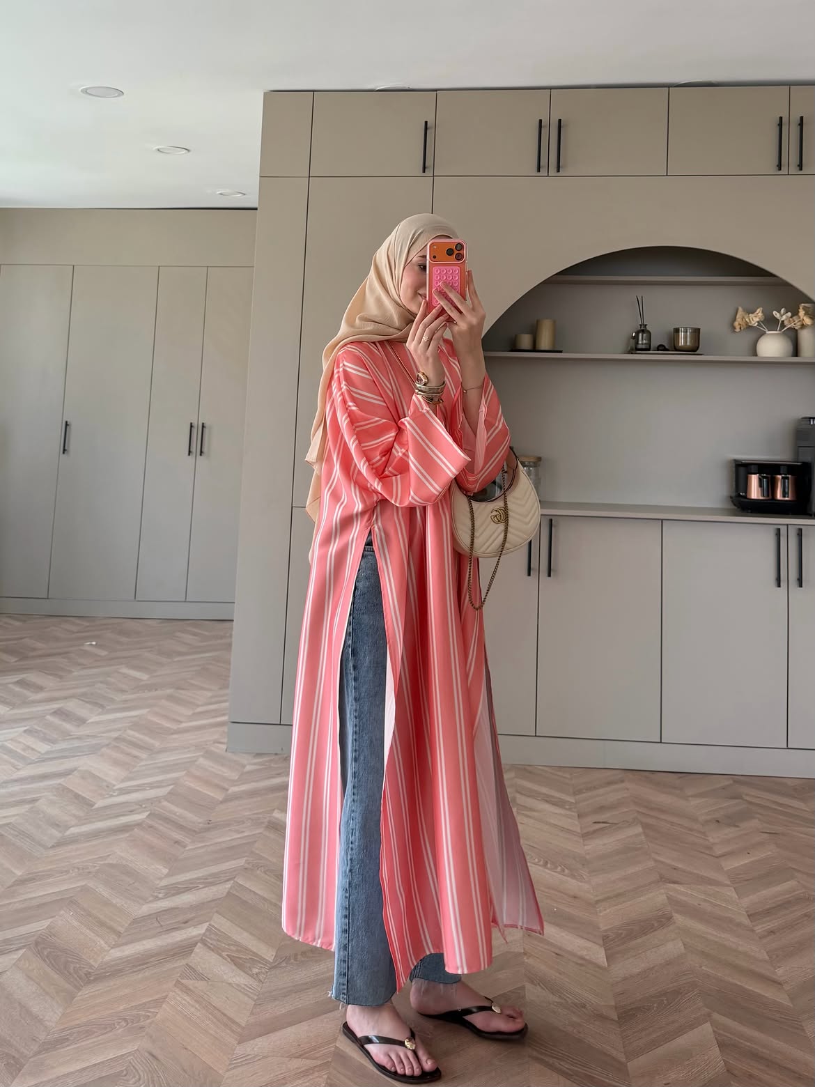 CH - 6119 - Striped Silk Outfit | Saimwear