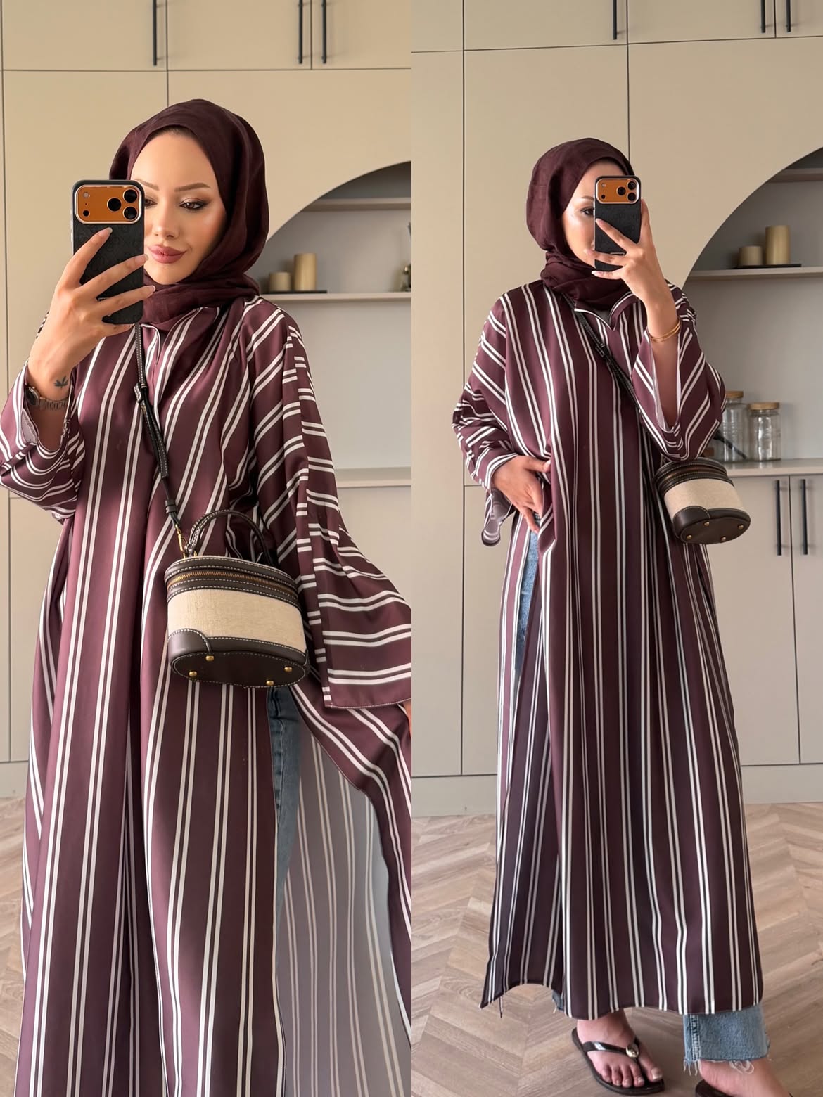 CH - 6119 - Striped Silk Outfit | Saimwear