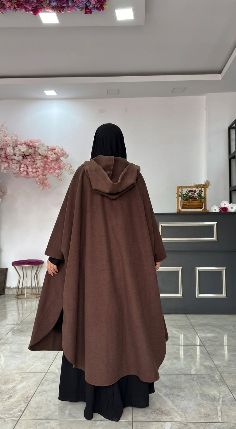 CH - 6152 - WinterCurve Fleece Cape Abaya | Saimwear