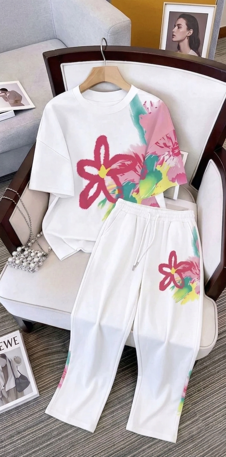 CH - 6053 - Floral Breeze Co-Ord Set | Saimwear