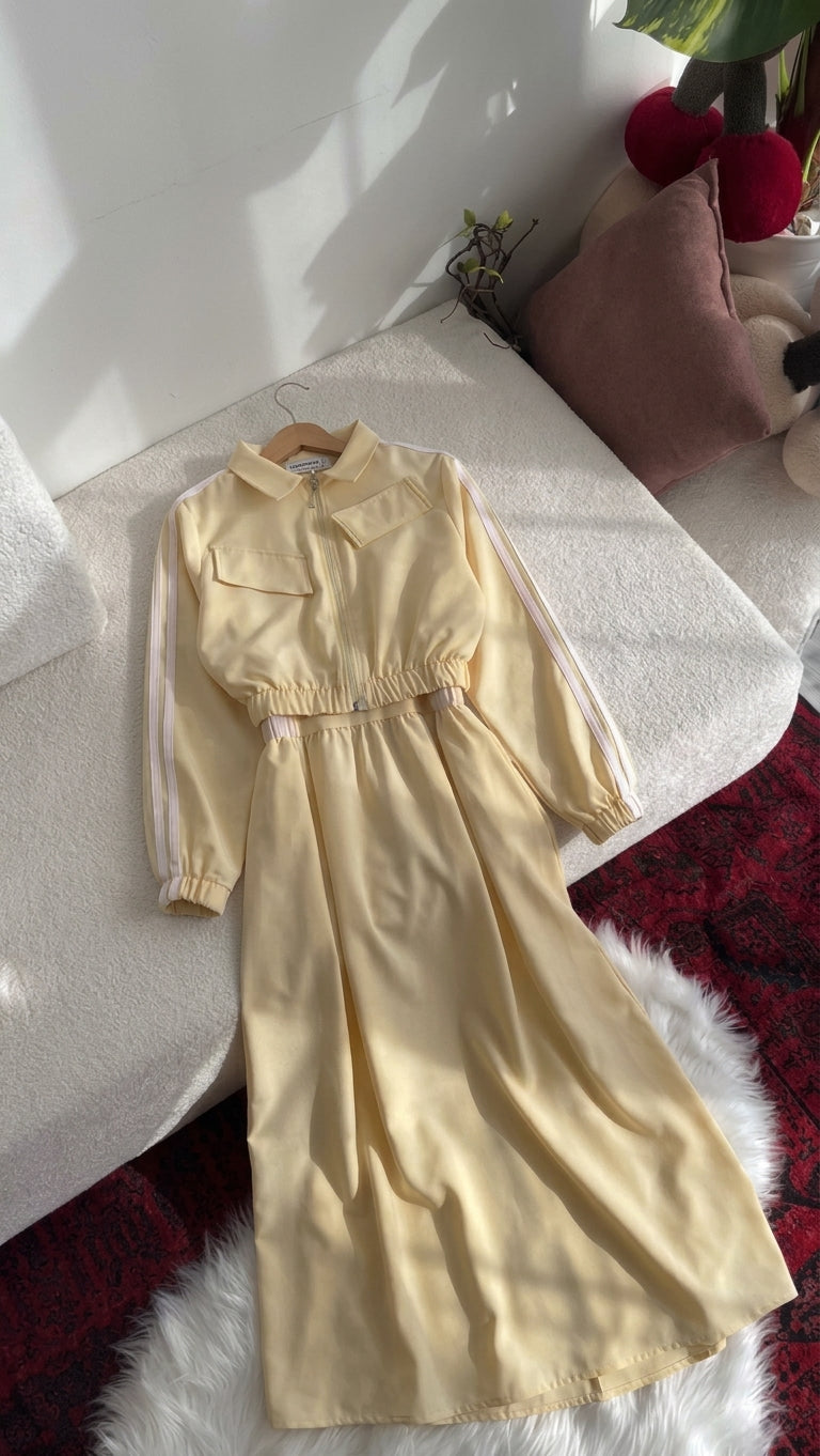 CH - 6159 - Chic Comfort 2 PC Dress | Saimwear