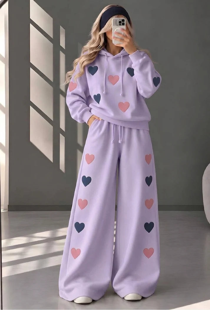 CH - 6131 - Heart Printed Co-ord Set | Saimwear