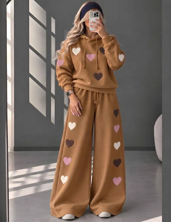 CH - 6131 - Heart Printed Co-ord Set | Saimwear