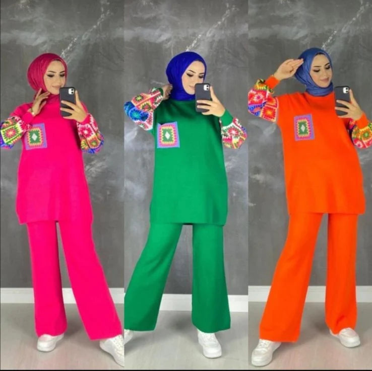 Saimwear 2 Pcs Printed Fleece Co ord Set CH 321