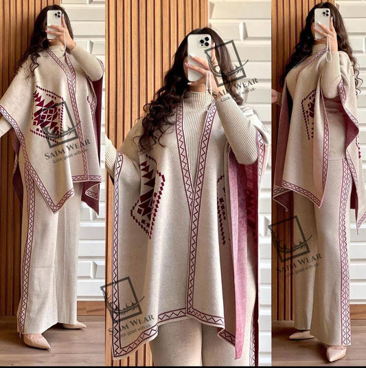 Saimwear Ready To Wear 3 Pcs Winter Fleece Outfit CH-370