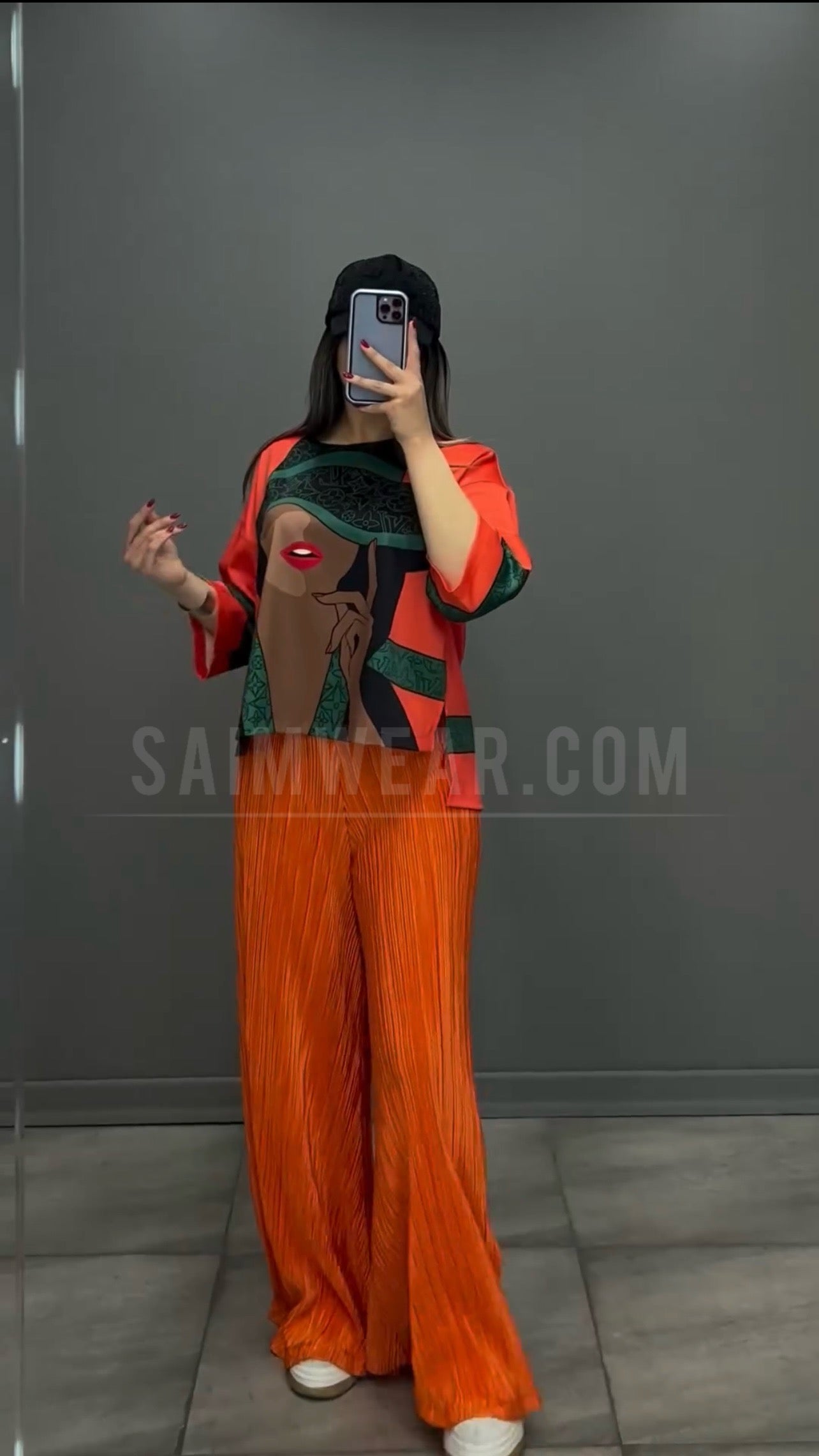 CH 455 Saimwear luxury 2 Pcs Silk Printed Co ord Set