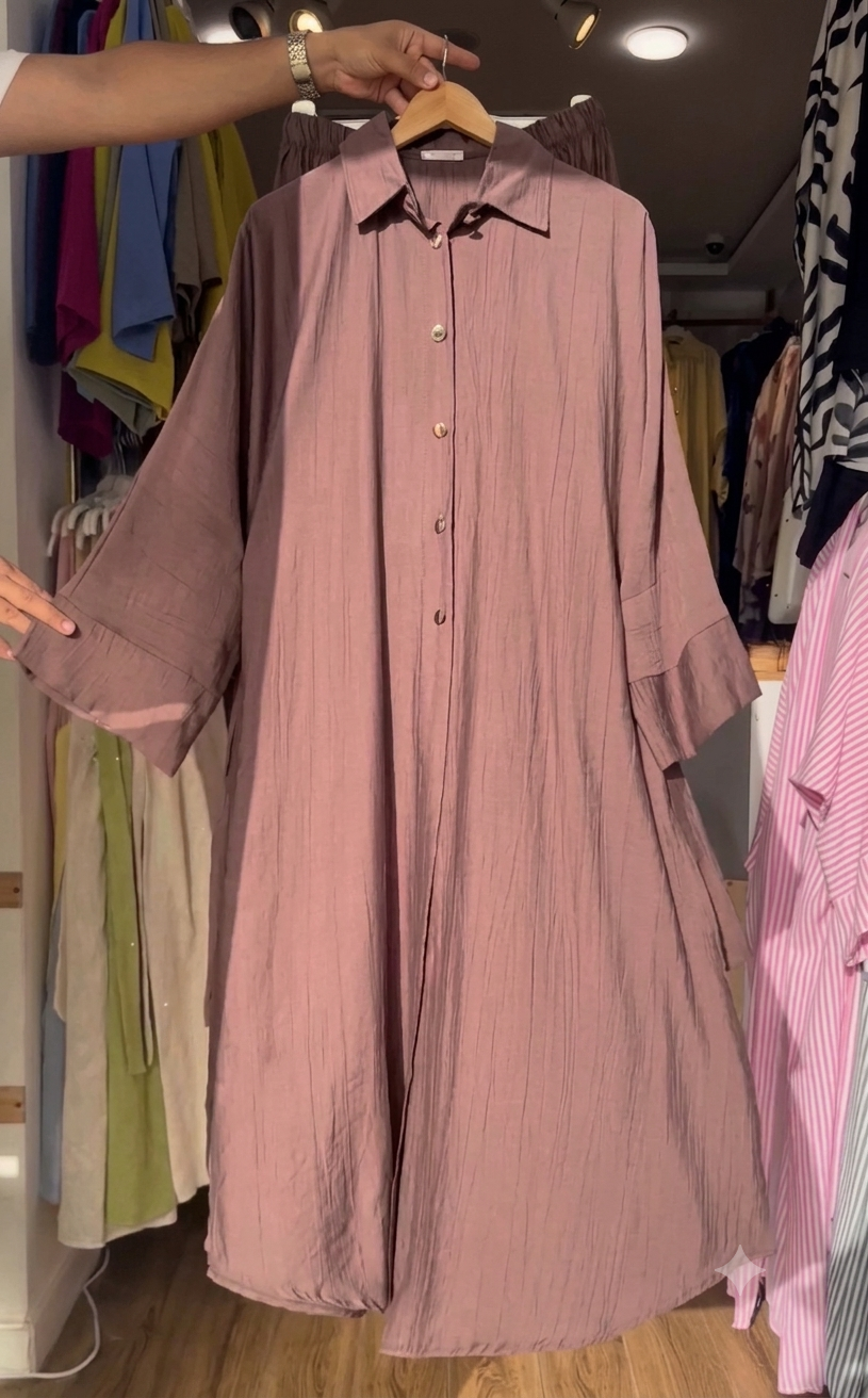 CH-6112 2 Pcs Breeze Linen Crinkle Co-Ord Set - Saimwear