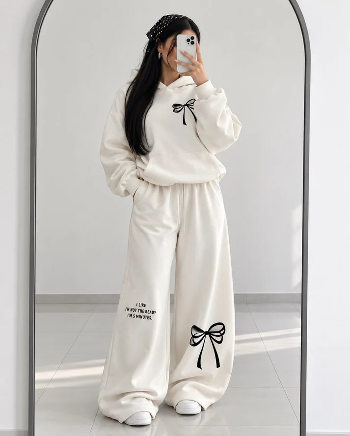 CH - 6144 - Cozy Printed Fleece Oufit Set | Saimwear