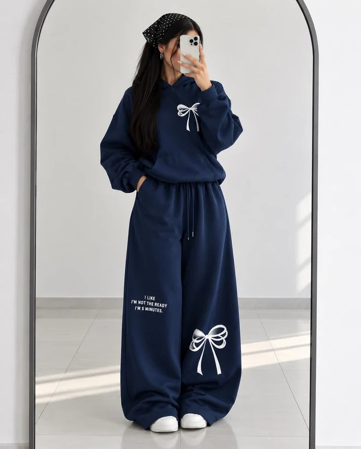 CH - 6144 - Cozy Printed Fleece Oufit Set | Saimwear