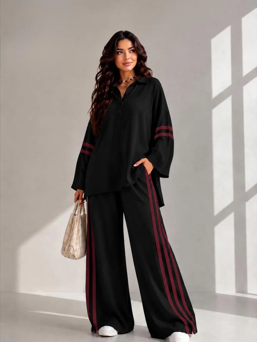 CH 6068 Streetside Stripe Lounge Set | Saimwear
