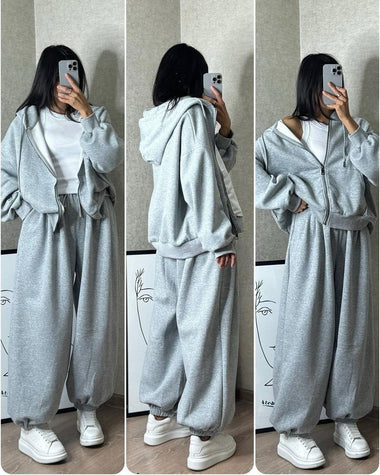 CH 479 Saimwear Cloud Flower Zipper Tracksuit