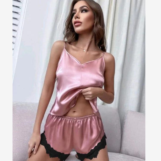 BACKLESS SILK CAMI TOP & SHORTS P 43 - saimwear