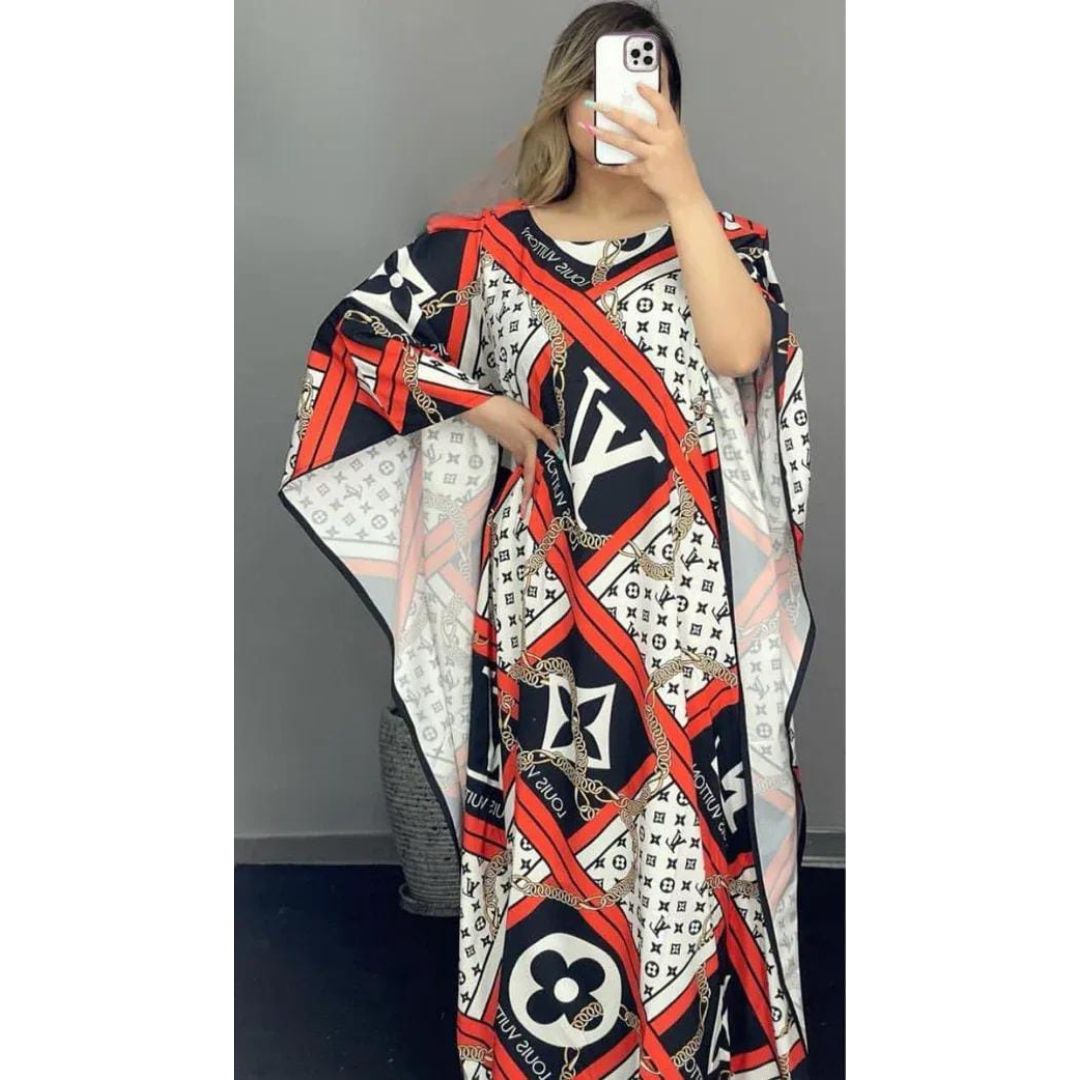 Ch # 409 SAIM WEAR'S Long Artistic Shamoz Silk Kaftaan