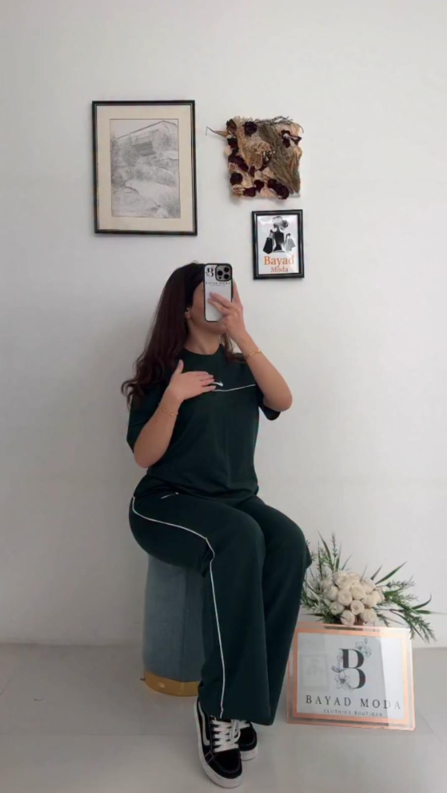 CH 6022 | Women Casual T-Shirt & Side Stripe Track Pants Co-Ord Set| Saimwear