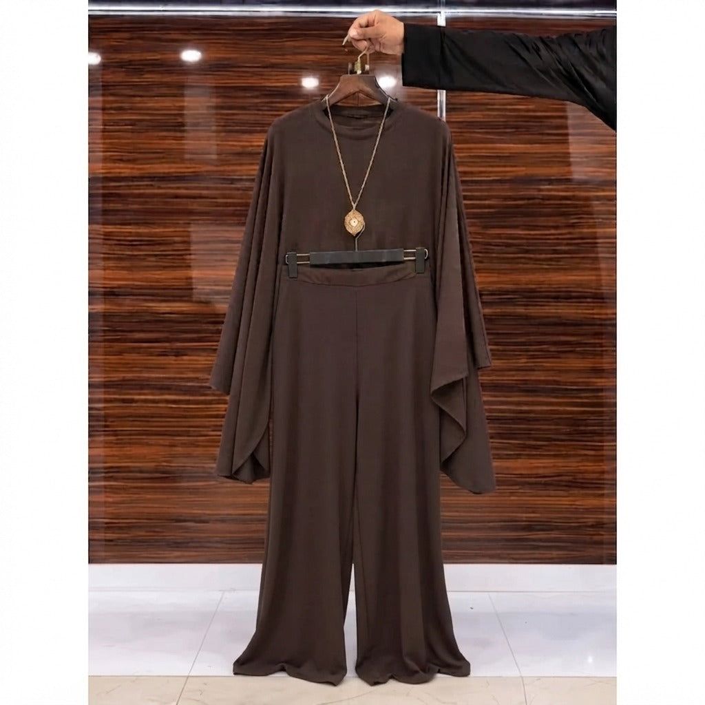 CH - 6138 - Royal Draped Luxe Co-ord Set | Saimwear