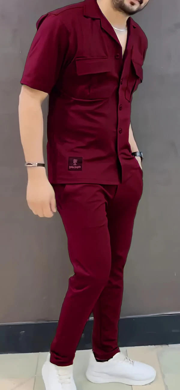 Saimwear's 2 Pcs Collar Style Tracksuit LI-15