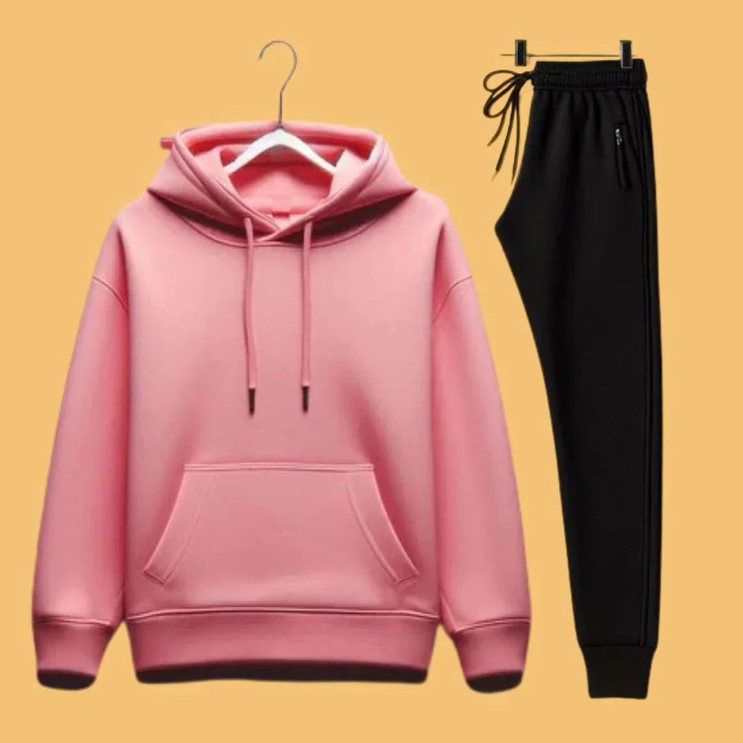 Saimwear Fleece Hoodie with Trouser Set For Women’s