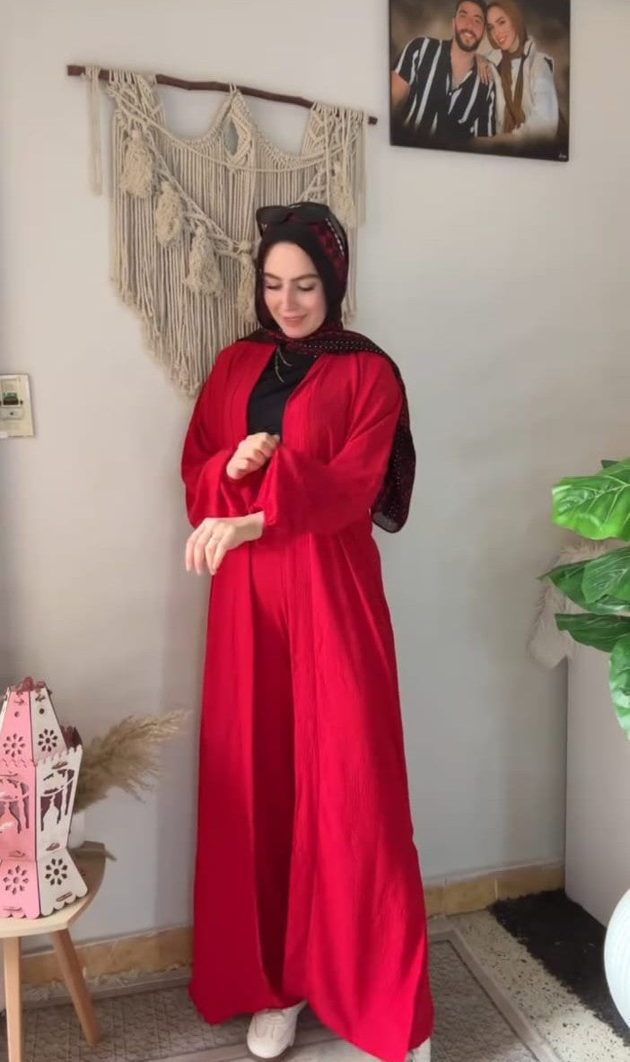 CH 630 – 2 Pcs Solid Textured Co-ord Set | Saimwear