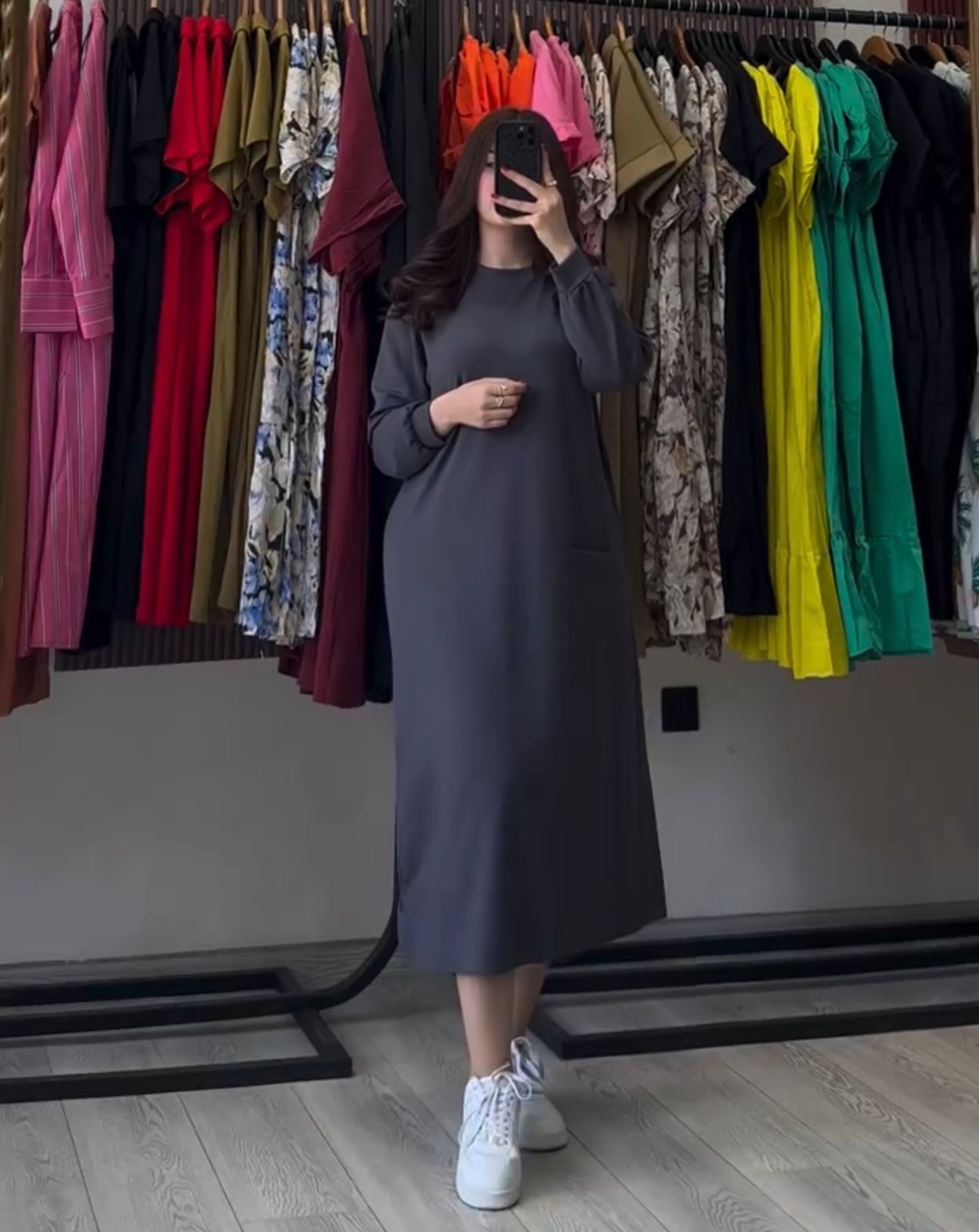 CH 592 - Longline Fleece Top For Winters - Saimwear