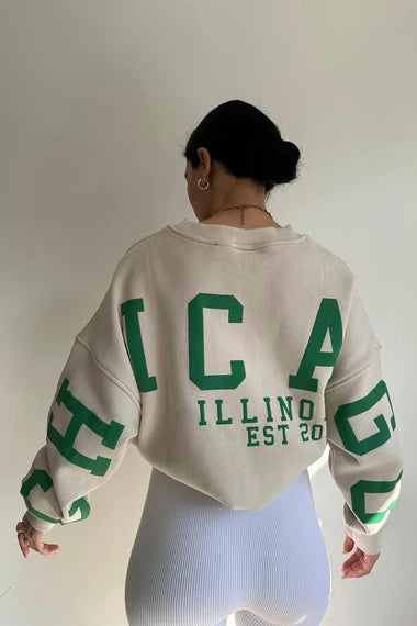 CH 501 Saimwear Chicago Drop Shoulder Winter Fleece Sweatshirt