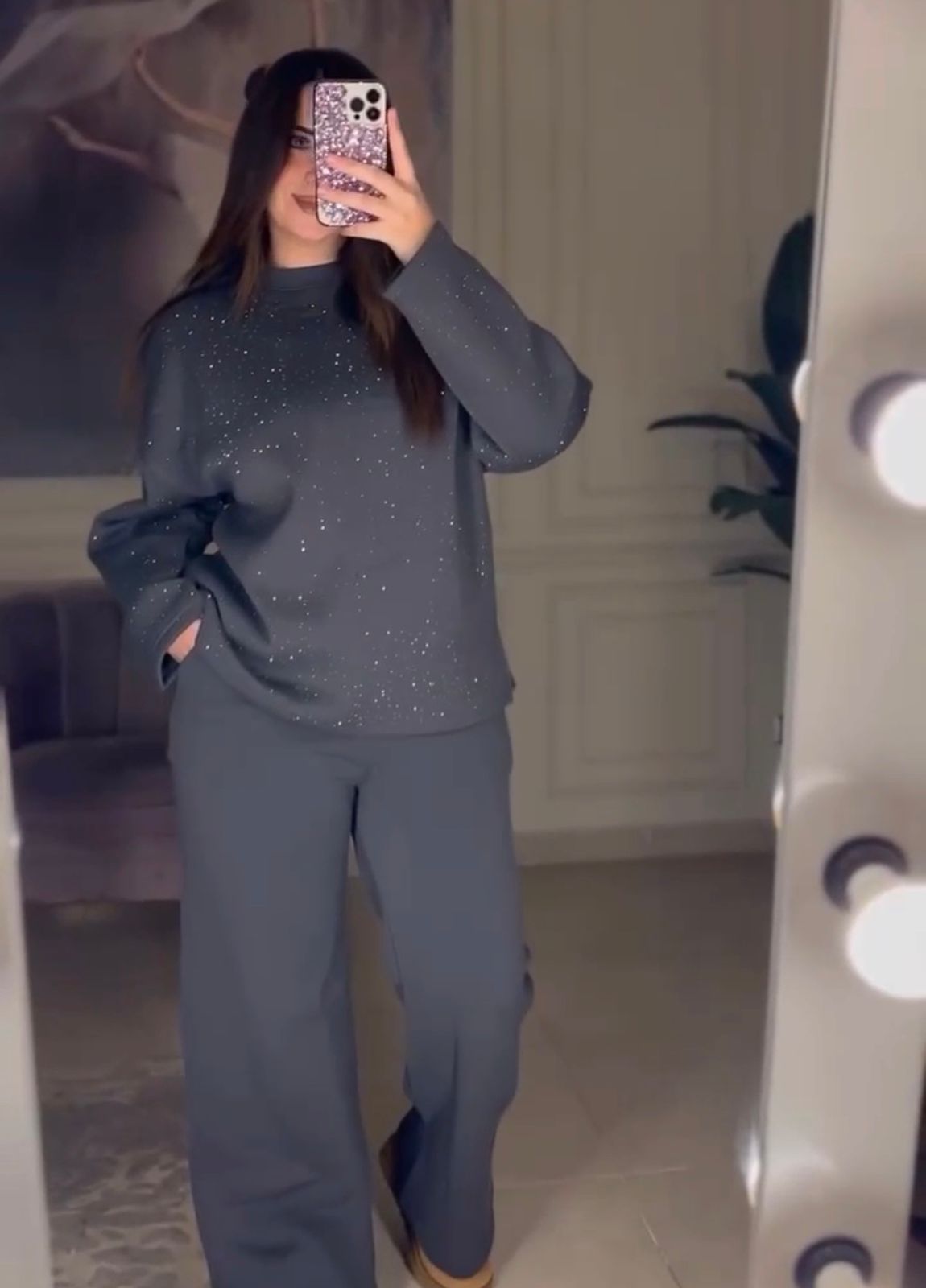 CH 600 - Sparkle Two-Piece Winter Co ord Set - Saimwear