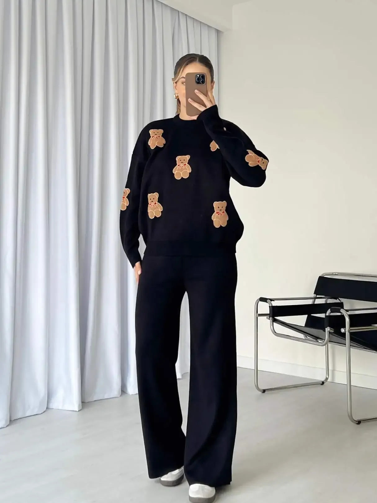 CH 586 BearCraze 3D Print Winter Fleece Co-ords Set - Saimwear