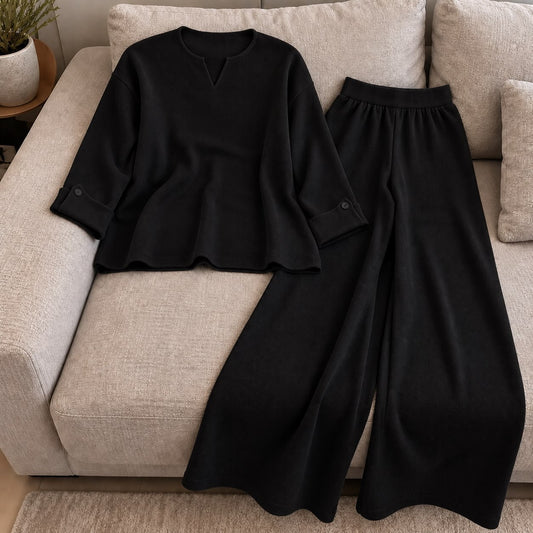 CH - 6162 - Comfy Winter 2 PC Co-ord Set | Saimwear