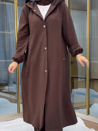 Ch 515 Saimwear 2 Piece Winter Fleece Dress Head to Toe Button Pocket Hoodie & Trouser