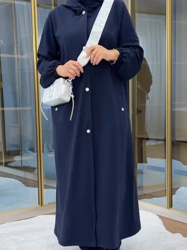 Ch 515 Saimwear 2 Piece Winter Fleece Dress Head to Toe Button Pocket Hoodie & Trouser