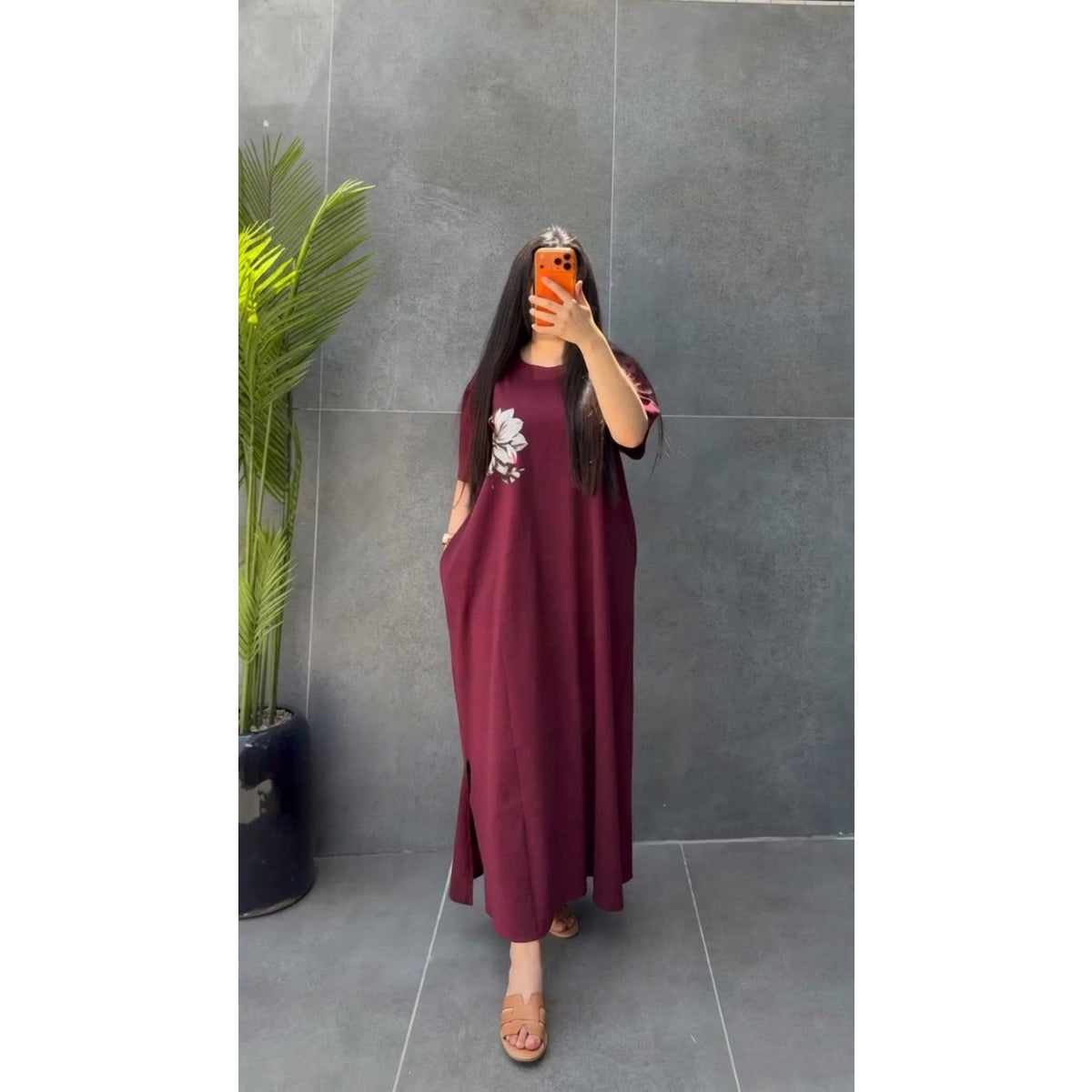 CH 6050 - Petal Glow Long Top | Saimwear