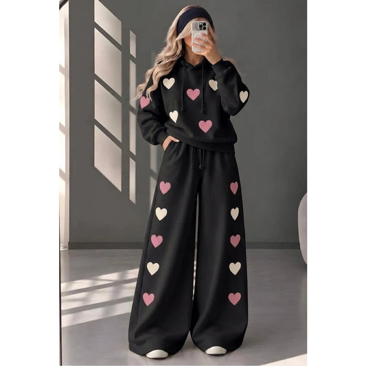 CH - 6131 - Heart Printed Co-ord Set | Saimwear