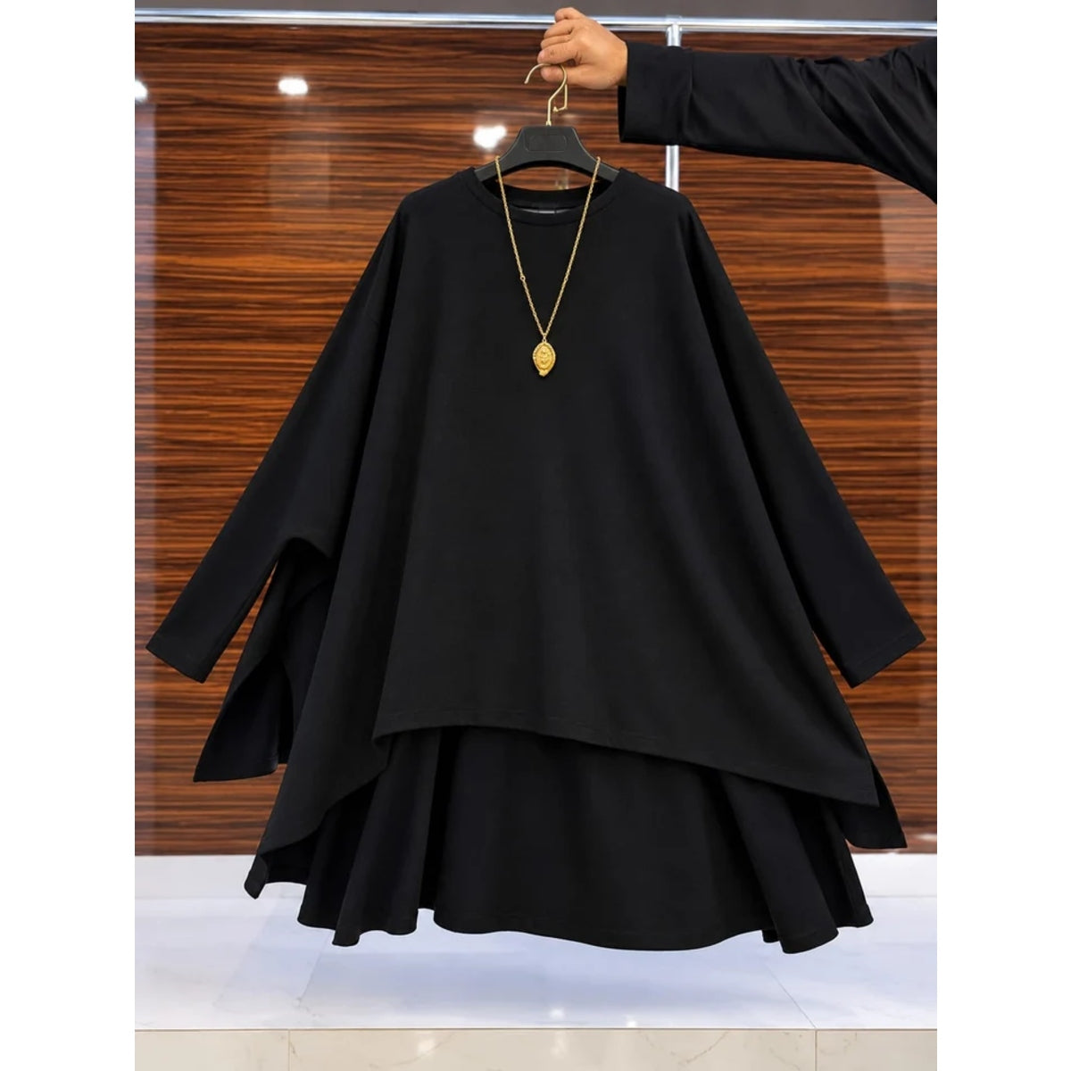 CH - 6138 - Royal Draped Luxe Co-ord Set | Saimwear