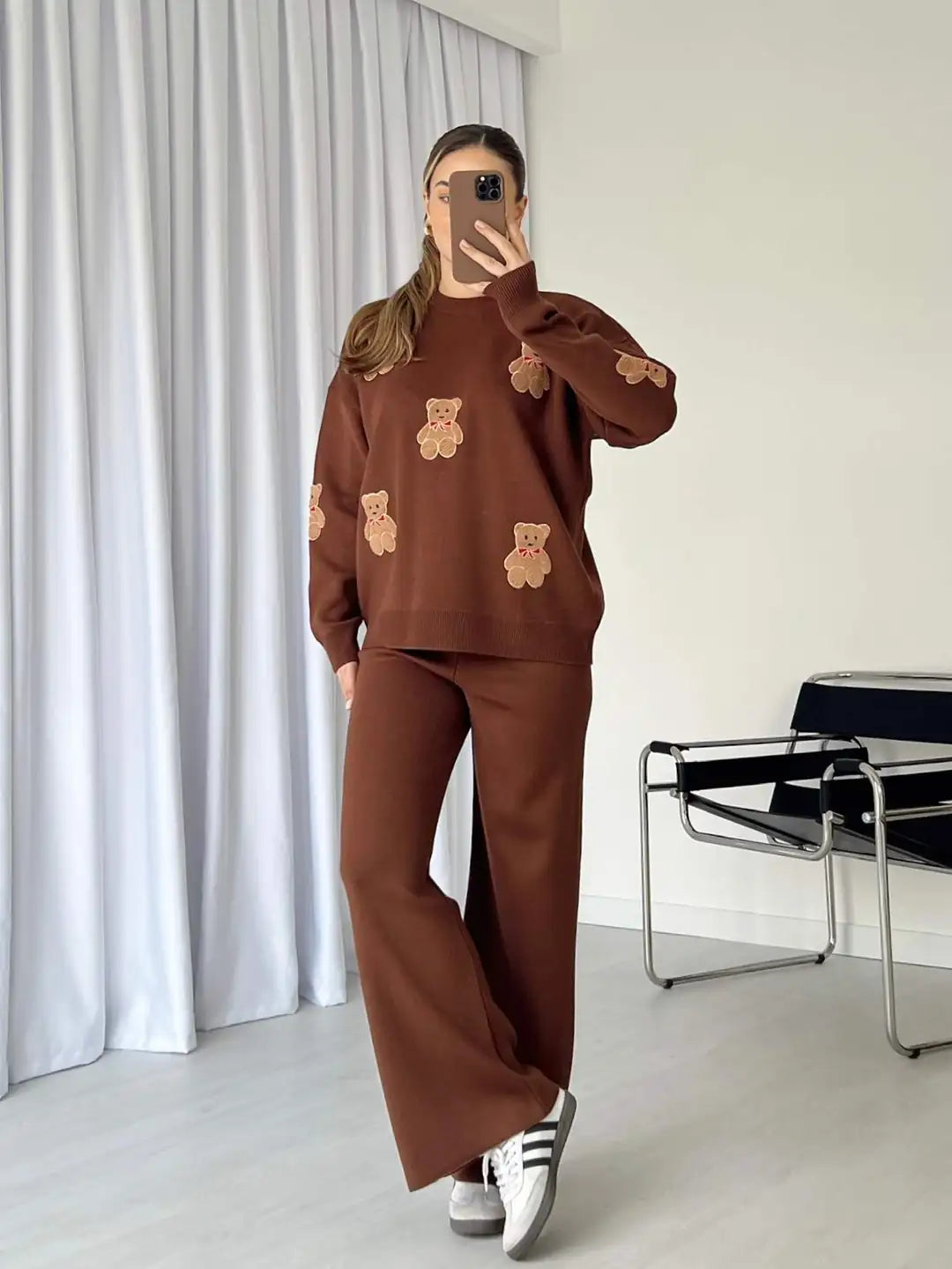 CH 586 BearCraze 3D Print Winter Fleece Co-ords Set - Saimwear