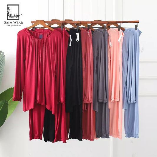 Frill Style Casual Home Wear Set SW-0093 - saimwear