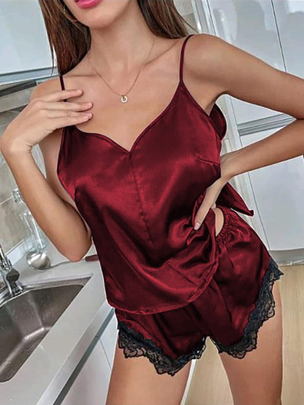 BACKLESS SILK CAMI TOP & SHORTS P 43 - saimwear