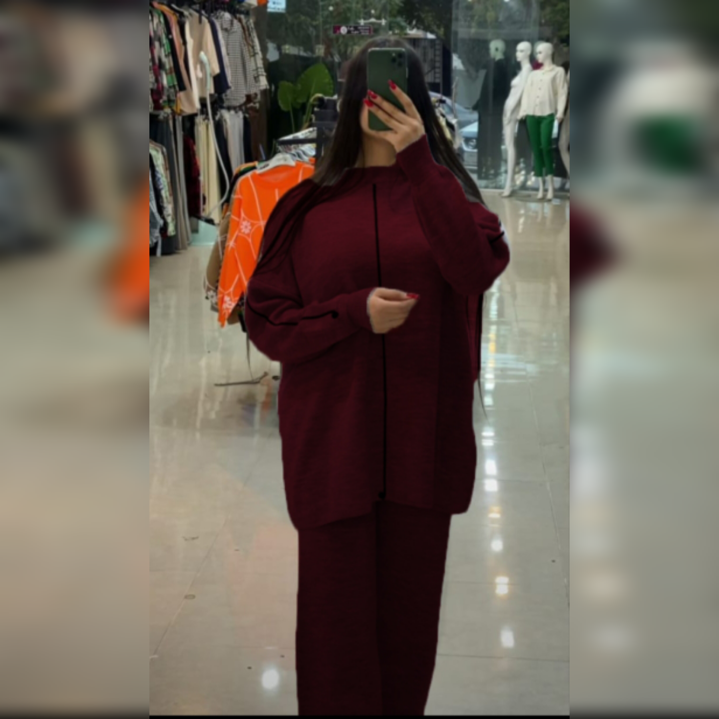 2 Pcs Stripe Winter Fleece Outfit LY-0018 - saimwear
